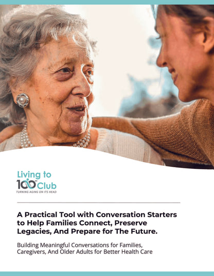 Conversation Starter Workbook front cover – a guided tool to spark meaningful family conversations and preserve stories.